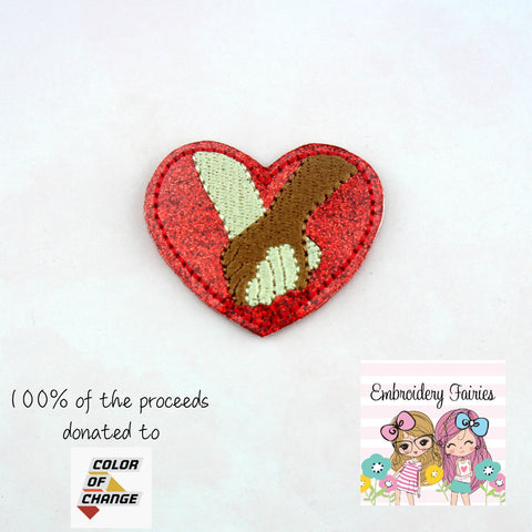 Unity Heart Feltie Design - 100% Donated to Color Of Change