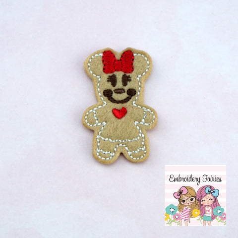 Minnie Gingerbread Man Feltie Design