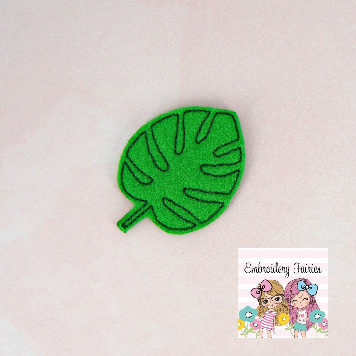 Monstera Leaf Feltie File - ITH Embroidery File - Embroidery Digital F   Embroidery Fairies