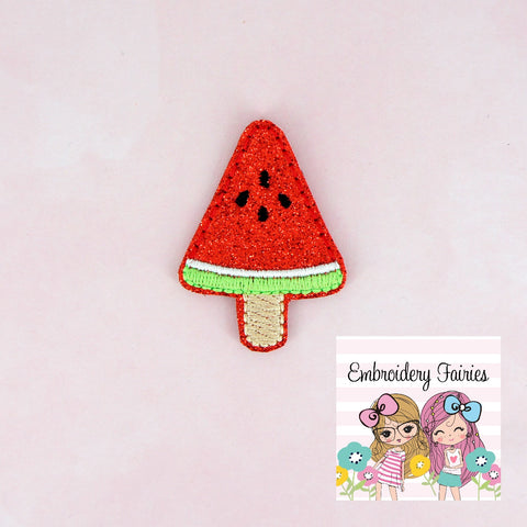 Watermelon Popsicle Feltie File - Summer Embroidery File - ITH Embroidery File - Planner Clip Embroidery File - Machine Embroidery Design