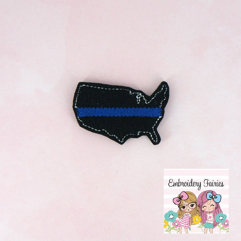 Thin Blue Line USA Feltie File - ITH Embroidery File - Embroidery Digital File - Machine Embroidery Design - Embroidery File - Pattern