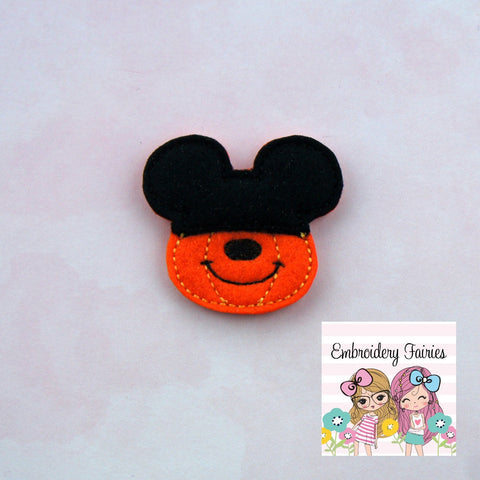 Pumpkin Mouse Feltie - Feltie Design - Embroidery Design - Halloween Feltie - Stitchie - Mini Embroidery Design - Feltie Pattern - Feltie