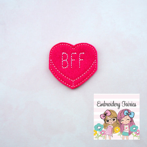 BFF Conversation Feltie File - Heart Embroidery File - Valentines Day Feltie - Feltie Design - Feltie -Machine Embroidery Design