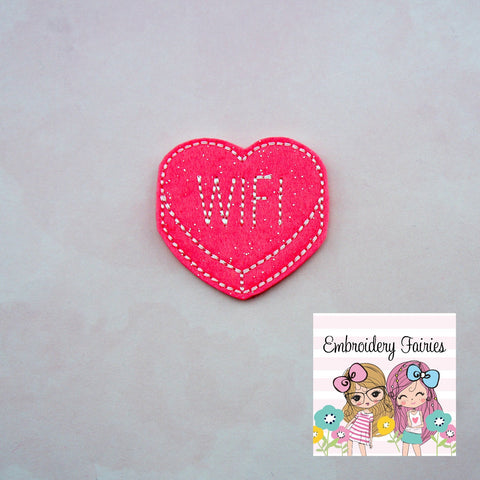 Wifi Conversation Feltie File - Heart Embroidery File - Valentines Day Feltie - Feltie Design - Feltie Pattern - Candy Feltie