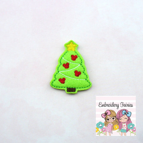 Christmas Tree Feltie File -  Christmas Feltie Design - Feltie - Feltie Pattern - Feltie Design - Planner Clip Design - Mouse Feltie