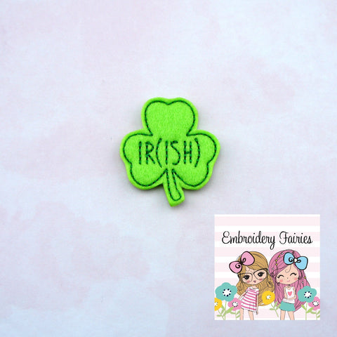 Irish Feltie Design - St. Patricks Day Feltie Design  - Irish Feltie - Shamrock Feltie Design - Saint Patricks Day Feltie - Clover Feltie