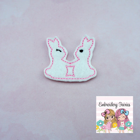 Bunnies Dancing  Feltie File -  Bunny Butt Feltie Design - Feltie Design - Carrot Feltie - Bunny Feltie - Bunny Tail Feltie - Easter FEltie