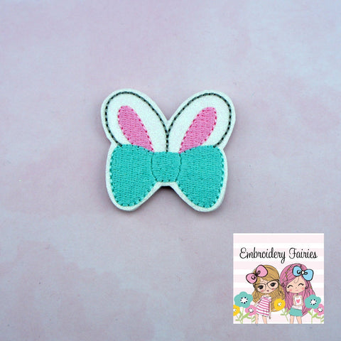 Bunny Bow Feltie Design - Bunny Feltie Design - Feltie Design - Embroidery Design - Easter Feltie Design - Bow Feltie Design