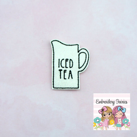 Iced Tea Pitcher Feltie File - Iced Tea Feltie- Embroidery Digital File - Machine Embroidery Design - Embroidery File - Feltie Design
