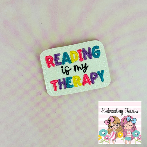 Reading Is My Therapy Feltie Design