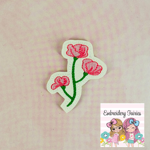 Sweet Peas Flower Feltie Design