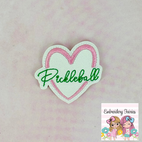 Pickleball Heart Feltie Design