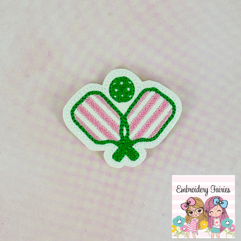 Pickleball Paddle and Ball Feltie Design