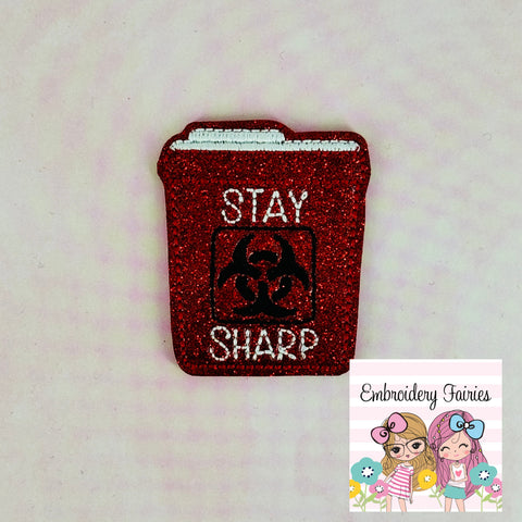 Stay Sharp Sharps Container Feltie Design