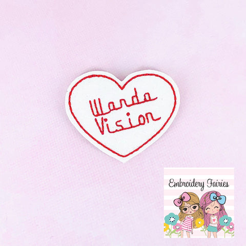 WandaVision Heart Feltie Design