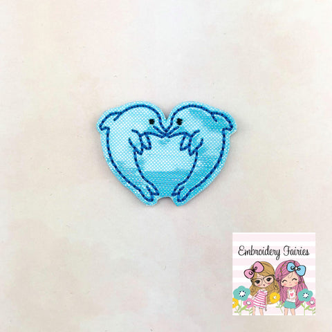 Dolphin Heart Feltie Design