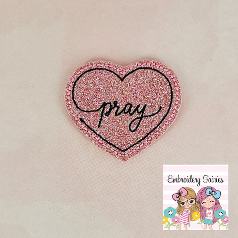 Pray Heart Feltie Design