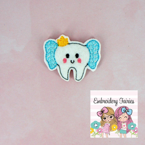 Tooth Fairy Feltie - ITH Design -Digitial Embroidery File - Machine Embroidery Design - Embroidery Design- Tooth Feltie - Medical Feltie