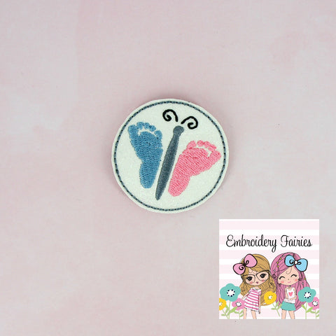 Butterfly Baby Feet Feltie - Digitial Embroidery File - Machine Embroidery Design - Embroidery Design - Baby Feltie - Awareness Feltie