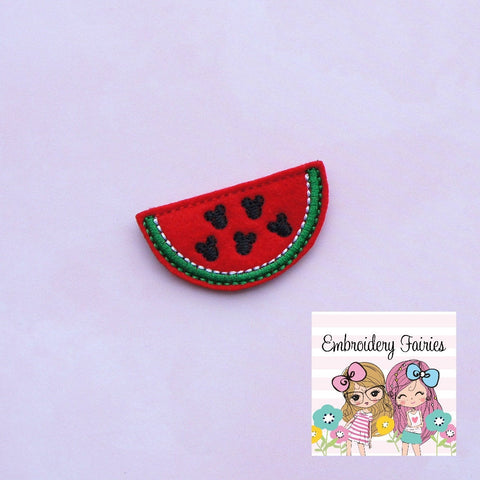 Watermelon Feltie File - Watermelon Feltie - ITH Design - Embroidery Digital File - Machine Embroidery Design - Watermelon Embroidery File