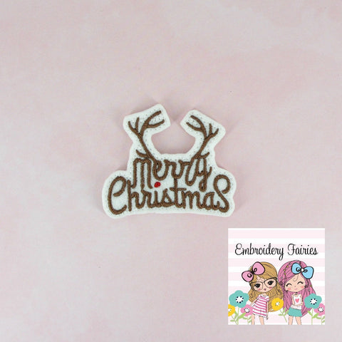 Merry Christmas Feltie File - Christmas Feltie - ITH Design - Embroidery Digital File - Machine Embroidery Design - Embroidery File