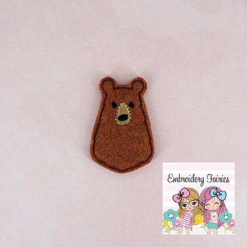 Bear Feltie File - Mama Bear Feltie Design - ITH Design - Embroidery Digital File - Machine Embroidery Design - Embroidery File