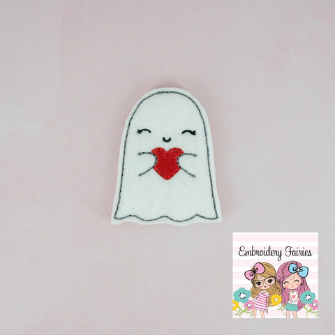 Ghost Love File - Halloween Feltie File - Embroidery Digital File - Machine Embroidery Design - Embroidery File - Feltie File