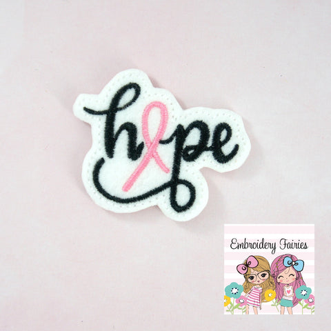 Hope File - Awareness Feltie Design - Embroidery Digital File - Machine Embroidery Design - Embroidery File - Feltie File - Feltie Design