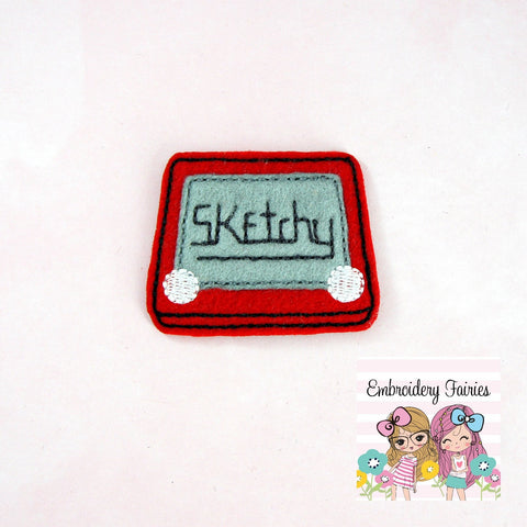 Sketchy Feltie File - Toy Feltie Design - Embroidery Digital File - Machine Embroidery Design - Embroidery File - Feltie File