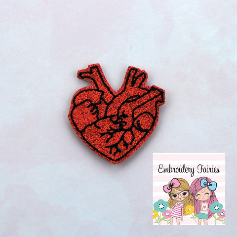 Anatomically Incorrect Heart Feltie File - Medical Feltie Design - Embroidery Digital File - Machine Embroidery Design - Embroidery File
