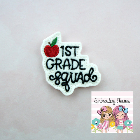 First Grade Feltie File - Teacher Embroidery File - Embroidery File -  Feltie File - Machine Embroidery Design - School Feltie - Feltie