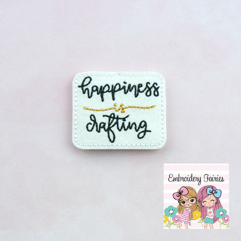 Happiness is Crafting Feltie File - Feltie Pattern - Feltie Design - Digital File - Embroidery Design - Embroidery File - Feltie File