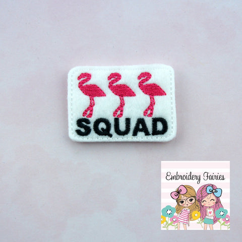 Flamingo Squad Feltie File - Flamingo Feltie- Embroidery Digital File - Machine Embroidery Design - Embroidery File - Feltie Design