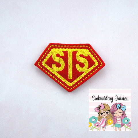 Super Sister Feltie File - Sister Feltie Pattern - Sister Embroidery File - Machine Embroidery Design -  Feltie Design - Feltie Pattern