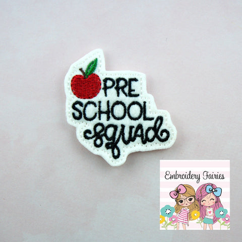 Preschool Feltie File - Teacher Embroidery File - Embroidery File - Planner Clip Embroidery File - Machine Embroidery Design - School Feltie
