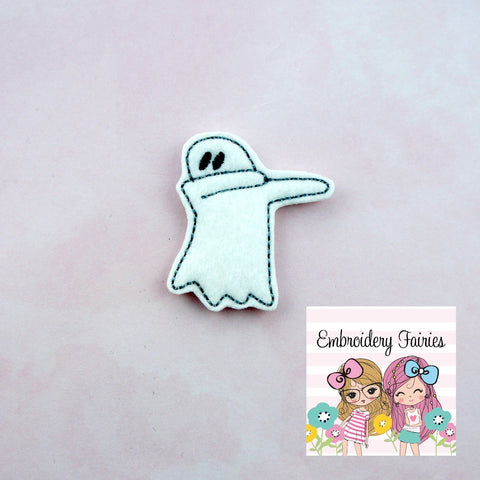 Dabbing Ghost Feltie File - Halloween Feltie - Ghost Feltie - Machine Embroidery Design - Feltie Designs - Feltie Pattern - Feltie File