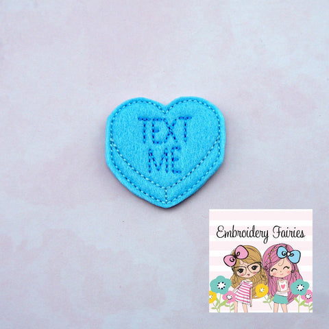 Text Me Conversation Feltie File - Heart Embroidery File - Valentines Day Feltie - Feltie Design - Feltie -Machine Embroidery Design