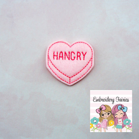 Hangry Conversation Feltie File - Heart Embroidery File - Valentines Day Feltie - Feltie Design - Feltie -Machine Embroidery Design