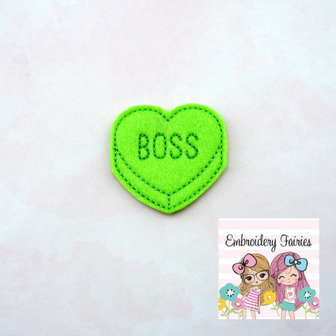 Boss Conversation Feltie File - Heart Embroidery File - Valentines Day Feltie - Feltie Design - Feltie -Machine Embroidery Design