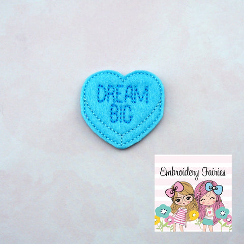 Dream Big Conversation Feltie File - Heart Embroidery File - Valentines Day Feltie - Feltie Design - Feltie -Machine Embroidery Design