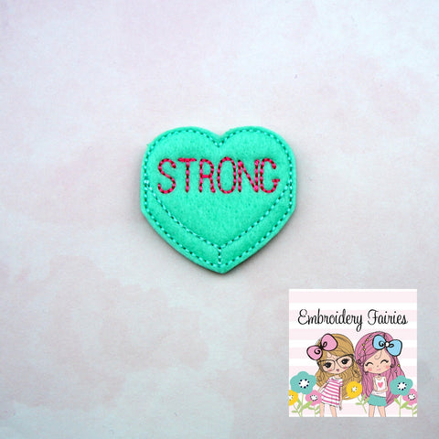 Strong Conversation Feltie File - Heart Embroidery File - Valentines Day Feltie - Feltie Design - Feltie Pattern - Candy Feltie