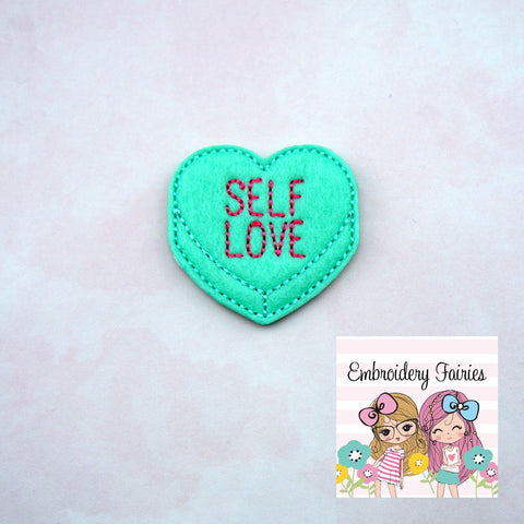 Self Love Conversation Feltie File - Heart Embroidery File - Valentines Day Feltie - Feltie Design - Feltie Pattern - Candy Feltie
