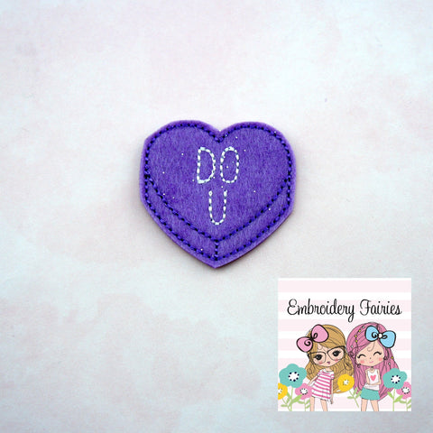 Do U Conversation Feltie File - Heart Embroidery File - Valentines Day Feltie - Feltie Design - Feltie Pattern - Candy Feltie