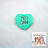 You Can Conversation Feltie File - Heart Embroidery File - Valentines Day Feltie - Feltie Design - Feltie Pattern - Candy Feltie