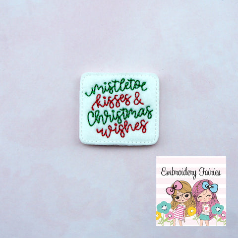Mistletoe Kisses Feltie File -  Christmas Feltie Design - Feltie - Feltie Pattern - Feltie Design - Planner Clip Design - Mouse Feltie
