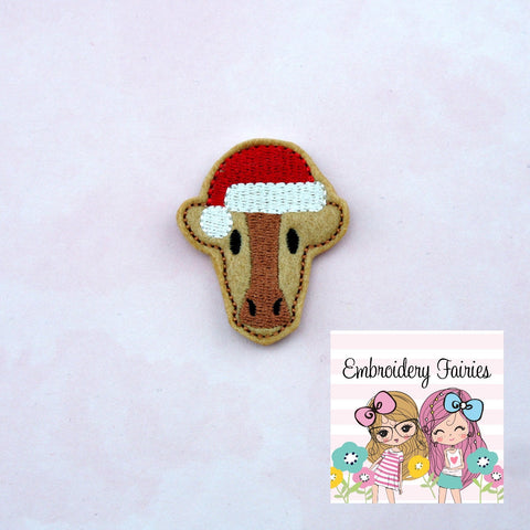 Santa Cow Feltie File - Christmas Feltie - ITH Embroidery Design - Embroidery Digital File - Santa Feltie - Cow Feltie - Feltie Design
