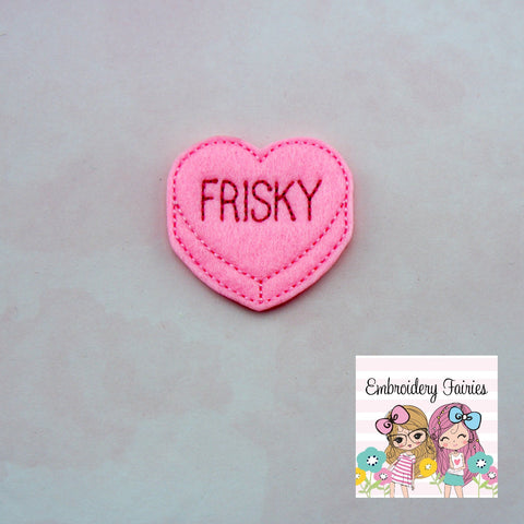 Frisky Conversation Feltie File - Heart Embroidery File - Valentines Day Feltie - Feltie Design - Feltie - Machine Embroidery Design