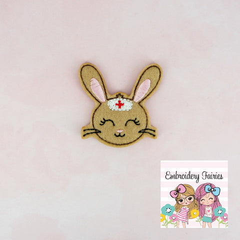 Nurse Bunny Feltie File - Nurse Feltie - Easter Feltie - Mini Embroidery Design - Feltie Designs - Feltie Pattern - Feltie File - Stitchie