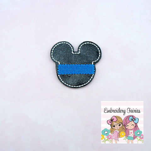 Thin Blue Line Mouse Feltie File - ITH Embroidery File - Embroidery Digital File - Machine Embroidery Design - Embroidery File - Pattern