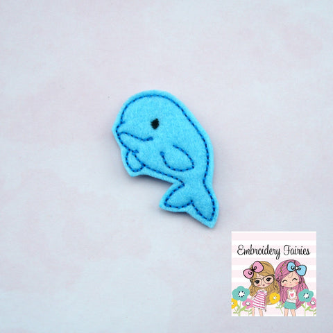 Beluga Whale Feltie File - Whale Feltie Design - ITH Design - Embroidery Digital File - Machine Embroidery Design - Embroidery File